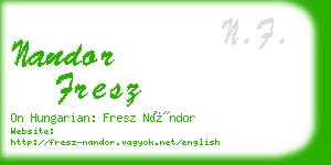 nandor fresz business card